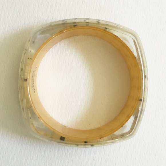 Kate Spade Pop Art Ikat Resin Lucite Dot Design Bangle Bracelet - Picture 5 of 9